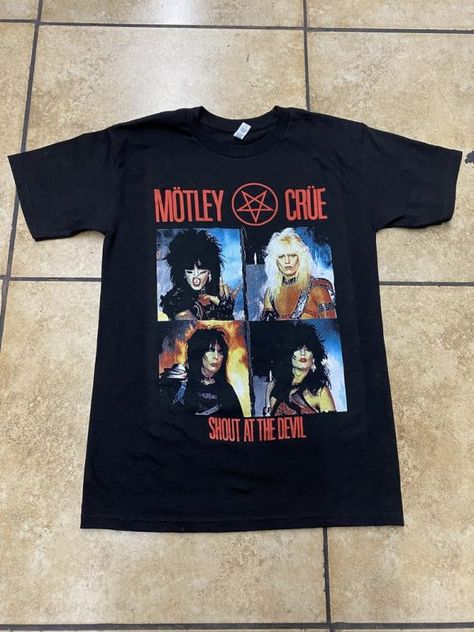 Motley Crue Shout At The Devil T Shirt Motley Crue Shirt, Shout At The Devil, Lace Up T Shirt, Motley Crue, Mötley Crüe, T Shirt Photo, Concert Tees, Band Shirts, Lace Shirt