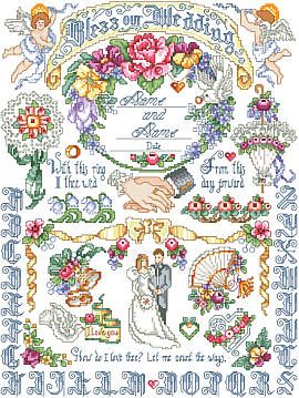 Wedding Cross Stitch Patterns Free, Grandma Cross Stitch, Wedding Sampler Cross Stitch, Wedding Record, Wedding Sampler, Wedding Cross Stitch Patterns, Sampler Cross Stitch, Design Studio Logo, Wedding Cross Stitch