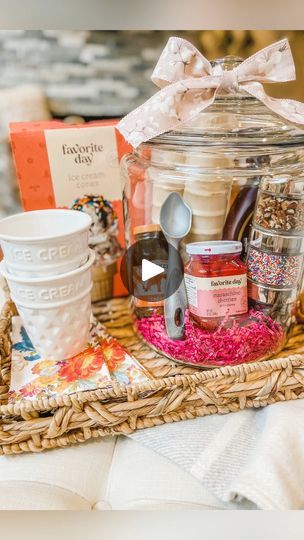 387K views · 1.5K reactions | Ice cream themed gift in a jar 🍦🩷 Perfect for a valentines date night gift!🤗 | The Magnolia Mercantile | The Magnolia Mercantile · Original audio Date Night Basket Ideas, Date Night Gift Basket, Ice Cream Gift Basket, Wedding Shower Prizes, Date Night Basket, Auction Gift Basket Ideas, Valentines Date Night, Gift In A Jar, Theme Baskets