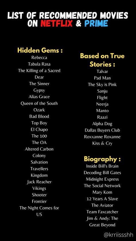 Based On True Story Movies, Movies Based On Novels, True Stories Real Life, True Story Movies, Recommended Movies, Movies Based On True Stories, Netflix Recommendations, Queen Of The South, Netflix Movies To Watch