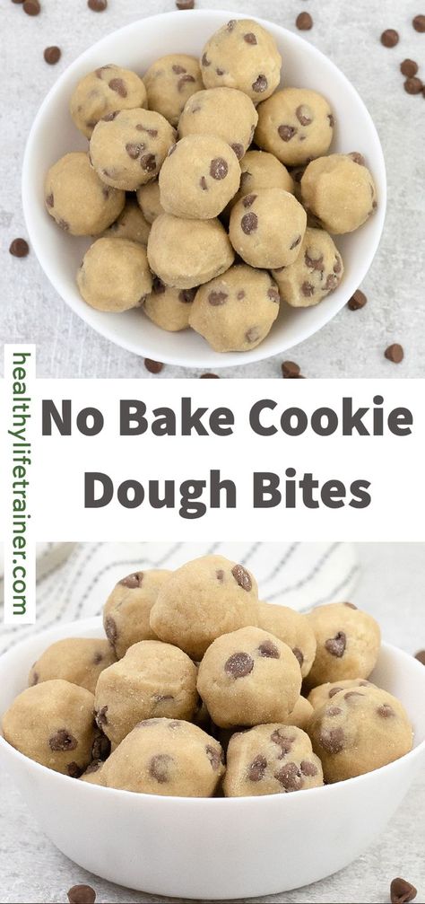 Pillsbury Cookie Dough Recipes, Cookie Dough Bites No Bake, Edible Cookie Dough Recipe For One, No Bake Cookie Dough Bites, Simple Cookie Dough Recipe, Edible Cookie Dough Bites, Bake Snacks, Easy Cookie Dough, Homemade Cookie Dough