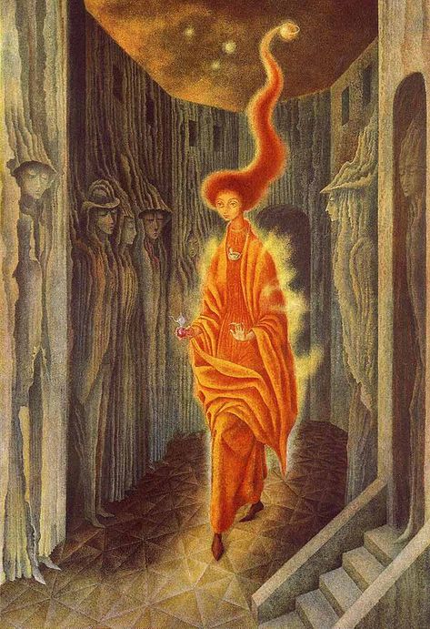 Remedios Varo - La vida con ella Kunst Inspo, Art Visionnaire, Leonora Carrington, Illustration Kunst, Istoria Artei, Mexican Artists, Hur Man Målar, Surrealism Painting, Arte Inspo