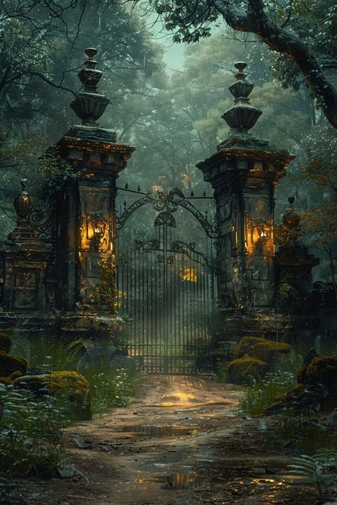 Scary Garden Aesthetic, Gothic Landscape, Creepy Houses, Dark Fairytale, Fantasy Places, Fantasy Aesthetic, 판타지 아트, Environmental Art, Fantasy Landscape