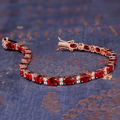 Stauer Stress-Free Glamour Tennis Bracelet in Ruby Red and Sterling Silver Red Carpet Earrings, Burgundy Bracelet, Diamond Infinity Necklace, Asscher Cut Ring, Silver Eternity Ring, Hope Bracelet, Emerald Green Earrings, Lovers Bracelet, Red Stones