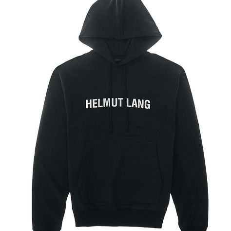 Heltmut Lang Hoodie Brand New With Receipts H Logo, H Logos, Loose Hoodie, Hoodie Brands, Black Luxury, Kangaroo Pouch, Helmut Lang, Logo Graphic, Long Sleeve Pullover