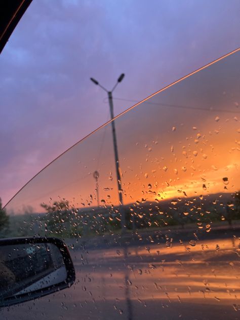 Rain Sunset Aesthetic, Peaceful Rain, Rain Pictures, Tiktok Ideas, Hes Gone, Aesthetic Board, Sunset Wallpaper, Aesthetic Pics, Aesthetic Photos