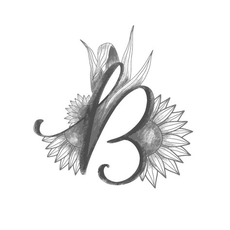 B Tatoos Alphabet, B Calligraphy Letter, Letter B Drawing, Letter B Tattoo Ideas, Fancy Letter B, Handlettering Alphabet, Letter B Tattoo, Mailbox Monogram, Butterfly Tattoos Images