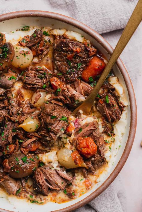 Pressure Cooker Beef Bourguignon, Instant Pot Beef Bourguignon Recipe, Instant Pot Beef Bourguignon, French Beef Stew, Beef Bourguignon Recipe, Chicken And Butternut Squash, Potted Beef, Recipes Beef, Beef Stew Meat