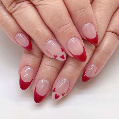 Cute Simple Valentines Nails Short Almond, Short Almond Nails Valentines Day Pink, Nail Art Simple, Inspiration Nails, Gel Manicures, Red Valentine, Valentine Nails, Lavender Nails, Nail Designs Valentines