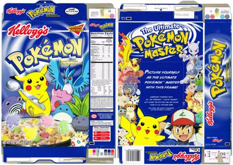 2000 Pokemon Cereal | Kellogg's Pokemon Cereal box from 2000… | Jason B | Flickr Cereals Packaging Design, Pokemon Snacks, Cereal Packaging, Box Template Printable, Pokemon Craft, Paper Toys Template, Dollhouse Printables, Diy Doll Miniatures, Mini Doll House