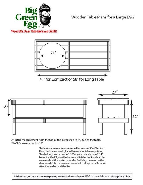 Building a BGE table for my large BGE - Have a couple of questions — Big Green Egg - EGGhead Forum - The Ultimate Cooking Experience... Big Green Egg Table Plans Large, Green Egg Table Plans, Big Green Egg Table Plans, Big Green Egg Outdoor Kitchen, Green Egg Table, Big Green Egg Table, Barbecue Table, Egg Ceramic, Green Egg Grill