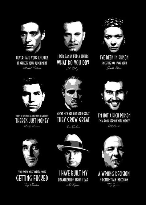 Mafia Quote, Godfather Quotes, Public Enemies, Don Corleone, America's Most Wanted, Gangster Quotes, Mafia Gangster, Gangster Movies, Gangsta Quotes