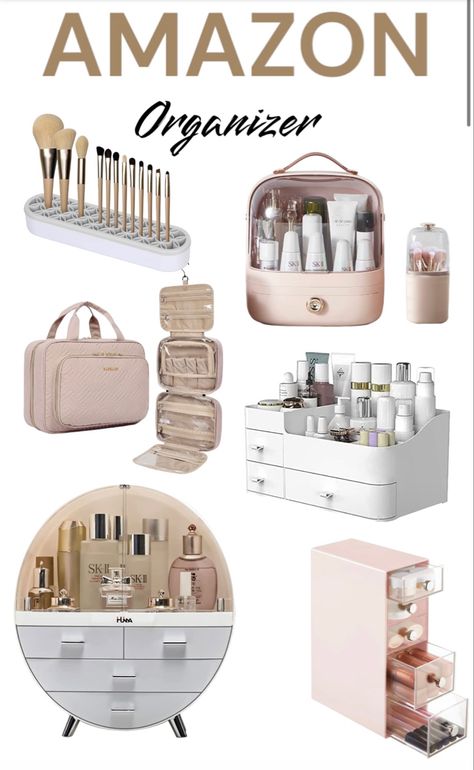 Amazon Makeup Organizer, Temu Organizer, Makeup Organizer Ideas, Organizer Amazon, Amazon Makeup, Bathroom Organizing, Makeup Shelves, Organizer Ideas, Makeup Storage Organization