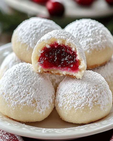 Cranberry Lime Snowball Cookies - Festive Holiday Treat Cranberry Cookies With Fresh Cranberries, Cranberry Snowball Cookies, Jam Filled Snowball Cookies, Cranberry Lime Snowball Cookies, Cranberry Powdered Sugar, Powdered Sugar Cranberries, Cranberry Snowballs, Cranberry Sauce Cookies, Lemon Cranberry Cookies