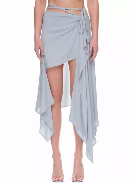 acne studios Ruffle Mini Skirt, Draped Dress, Ruffle Skirt, Mini Skirt, Acne Studios, Light Blue, Mini Skirts, Style Inspiration, Acne