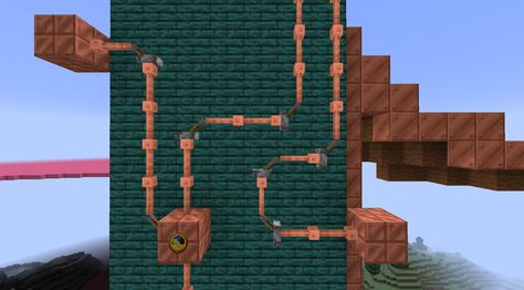 lightning rods and levers for pipes : DetailCraft Minecraft Pipe Design, Steampunk Portal Minecraft, Minecraft Lightning Rod, Minecraft Diagonal Builds, Minecraft Steampunk Interior, Minecraft Lab, Stone Kingdom, Minecraft Industrial, Pipes Design