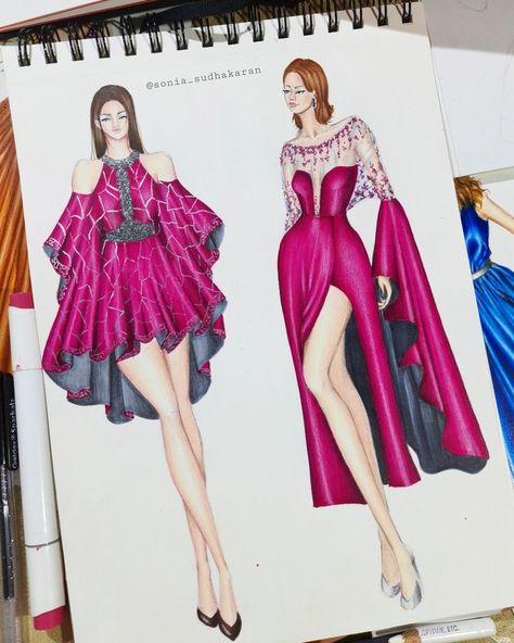 Fashion Dresses Drawing Sketches, Rhythm Illustration, Fashion Dresses Drawing, Rhythm Fashion, Fashion Illustration Poses, Fashion Illustration Tutorial, Fashion Design Books, Monochromatic Fashion, Dress Illustration