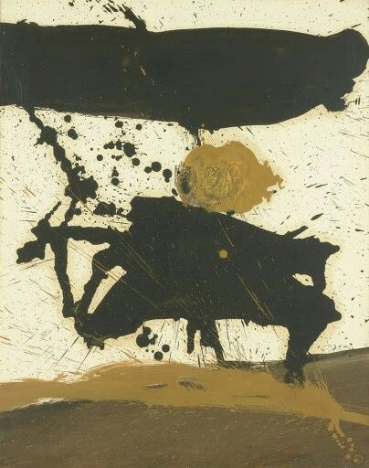 Robert Motherwell (1915-1991), With Yellow Ochre, 1960 Abstract Objects, Robert Motherwell, Willem De Kooning, Yellow Ochre, Paul Gauguin, Contemporary Abstract Art, Abstract Expressionist, Museum Of Modern Art, Art Movement