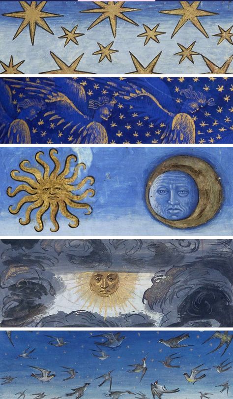 Medieval Sun, Ravenclaw Aesthetic, Sky Art Painting, Celestial Sun, Desenho Tattoo, Sky Art, Medieval Art, Illuminated Manuscript, Ravenclaw