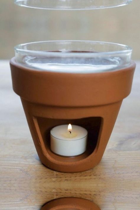 Essential Oil Burner, Diy Wax, How To Make Oil, Diy Oils, Terracotta Pot, Wax Burner, Oil Burner, Wax Warmer, Hacks Diy