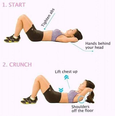 Proper techniques for crunches Workout Challenge Beginner, Get Abs Fast, Fat Burning Exercises, Best Abdominal Exercises, Flat Abs Workout, Burn Belly Fat Workout, Ab Workout Challenge, Small Waist Workout, Crunches Workout