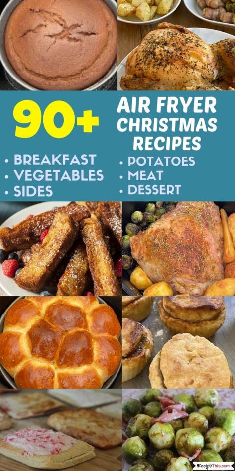 Appetizers Air Fryer, Sides Air Fryer, Air Fryer Christmas, Traditional Christmas Dinner Menu, Traditional Christmas Dinner, Air Fryer Recipes Breakfast, Roast Chicken Dinner, Christmas Sides, Cooks Air Fryer