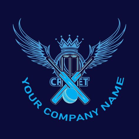 Blue design Cricket wickets and ball logo. Wicket and bails logo, equipment sign. Cricket championship logo. modern sport emblem vector illustration. Cricket logo design Cricket Logo Creative, Cricket Logo Design, Cricket T Shirt Design, Best Photography Logo, Cricket Logo, Cricket Coaching, Cricket Poster, Warrior Logo, Cricket Wicket