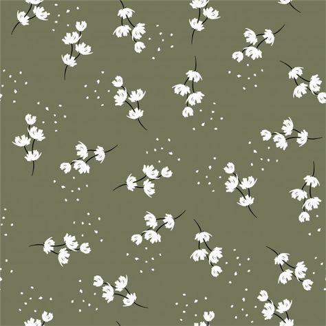 Minimal hand paint brush white floral se... | Premium Vector #Freepik #vector #pattern #flower #watercolor #hand Small Flower Design, Flower Print Pattern, Fabric Painting Techniques, Stencil Fabric, Chintz Fabric, Fabric Print Design, Minimal Patterns, Black Phone Wallpaper, Small White Flowers