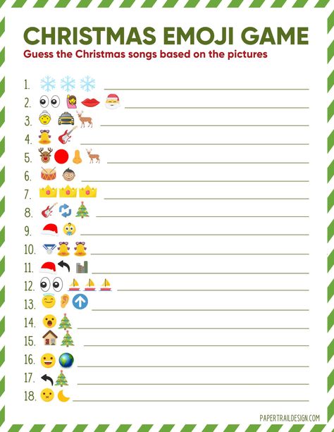 Christmas Emoji Game, Emoji Christmas Tree, Christmas Song Games, Christmas Carol Game, Guess The Emoji, Christmas Emoji, Emoji Puzzle, Emoji Christmas, Christmas Party Activities