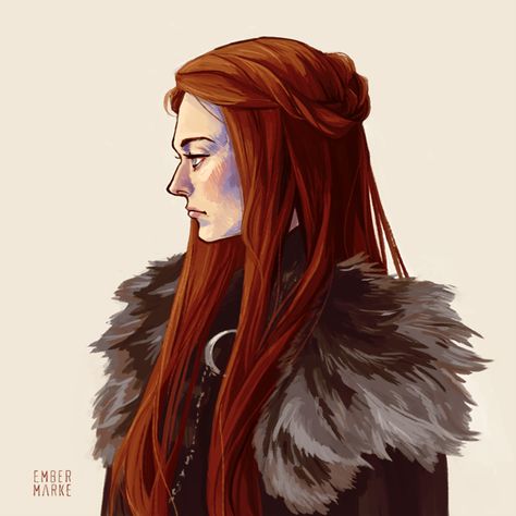 Sansa Stark Art, Game Of Thrones Sansa, Redhead Art, Asoiaf Art, Gra O Tron, Game Of Thrones Art, Sansa Stark, House Of Dragons, High Fantasy