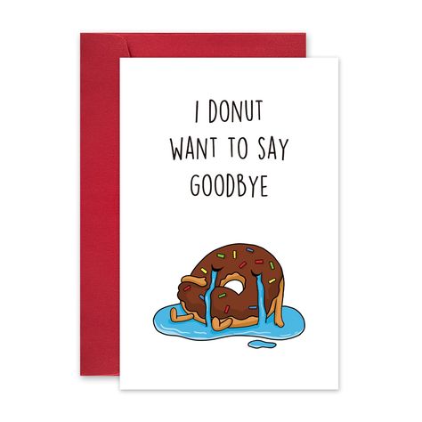 PRICES MAY VARY. Printed on premium 300gsm recyclable card stock. Card measures 8 x 5.3 inches folded. Blank inside for you to write your own personal sentiment. Comes with an red envelope in a protective cellophane sleeve. Prompt delivery. Coworker Leaving Card, Funny Coworker Leaving, Farewell Greeting Cards, Farewell Greetings, Funny Goodbye, Goodbye Cards, Farewell Card, Farewell Celebration, Coworker Leaving