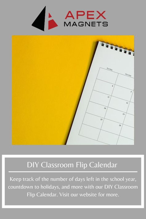 This week, we are doubling up on our school themed projects! Teachers will love this Classroom Flip Calendar, which can track the date, days left in the school year, and more. Read our entire blog for more about this useful craft. Diy Flip Calendar, Flip Calendar, Diy Classroom, Day Left, Days Left, School Year, Magnets, Social Media, Education