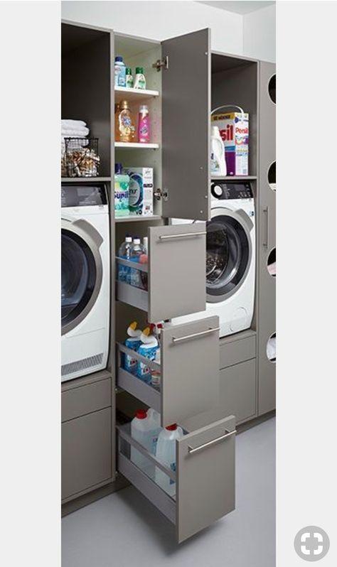 Ikea Laundry, Small Utility Room, Utility Room Designs, Stylish Laundry Room, Dream Laundry Room, Laundry Room Closet, Laundry Room Layouts, Laundry Room Renovation, Laundry Design