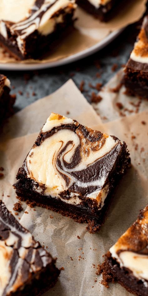 Cheesecake Marble Brownies [45 Minutes] – Chasety Brownies Cream Cheese, Vanilla Brownies, Cheesecake Swirl Brownies, Cheesecake Brownies Recipe, Cheese Brownies, Cream Cheese Brownies, Dessert Sans Gluten, Swirl Brownies, Gluten Free Cheesecake