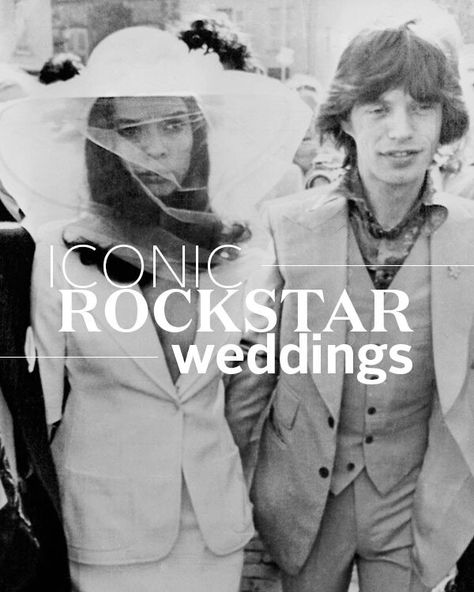 Iconic Rockstar Weddings Yoko Ono And John Lennon, Ysl Suit, Dresses From Around The World, Rockstar Wedding, Rock Star Wedding, Trudie Styler, Tommy Mottola, Rock N Roll Wedding, Celebrity Bride