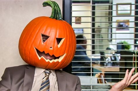 What Will YOUR Spooktacular Costume Be (Predictions From Your Own Halloween Story)? Dwight Pumpkin Head, Best Of The Office, Halloween Office Party, The Office Dwight, The Office Show, Office Memes, Office Wallpaper, Dwight Schrute, Pumpkin Head