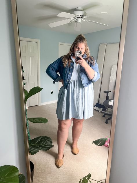 Size 22 Outfits, Size 22 Fashion For Women, Plus Size Dress Patterns Free, Size 22 Women Outfit Ideas, Plus Size Dresses Casual Summer, Plus Size Dress Patterns, Denim Jacket Dress, Plus Size Dresses Casual, Size 22 Women