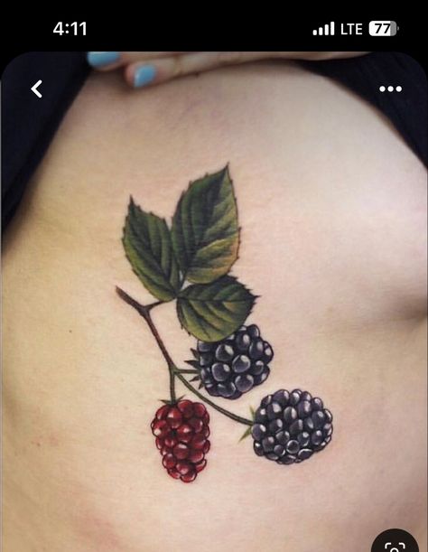 Blackberry Tattoo, Fruit Tattoo, Kunst Tattoos, Tattoo Prices, Unique Tattoo Designs, Head Tattoos, Unique Tattoo, Skin Art, Get A Tattoo