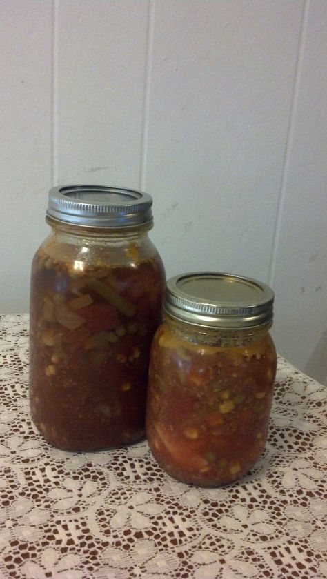 You can make Jeff's Canned Hamburger Soup ahead of time to have on hand when you need a quick wholesome meal. Hamburger Soups, Canning Soups, Canning Soup Recipes, Healthy Meals Ideas, Canning Granny, Hamburger Vegetable Soup, Hamburger Stew, Soup Of The Day, Pressure Canning Recipes