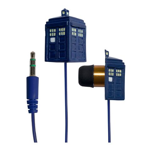 Doctor Who TARDIS Earbuds Doctor Who Adipose, River Songs, Rory Williams, Donna Noble, Doctor Who Tardis, Amy Pond, Rose Tyler, Tenth Doctor, Music Sound