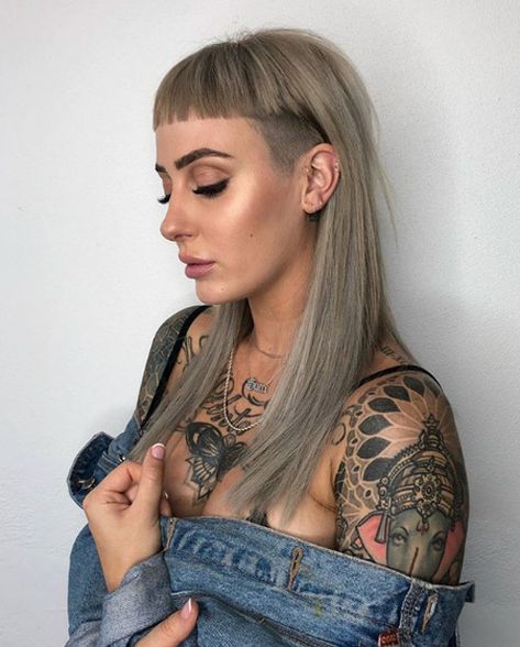 Undercut Long Hair, Mullet Haircut, Fringe Hairstyles, Short Black Hairstyles, Undercut Hairstyles, Mullet Hairstyle, Haircuts For Long Hair, Grunge Hair, Long Hair Cuts