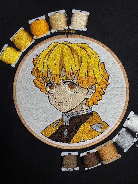 #handmade #handembroidery #embroideryart #embroidery #embroideryhoop #anime #animeembroidery #animetiktok Anime Hand Embroidery, Nerdy Embroidery, Demon Slayer Embroidery, Anime Embroidery Designs, Fun Embroidery, Anime Embroidery, Anime Hands, Embroidery Tshirt, Embroidered Art