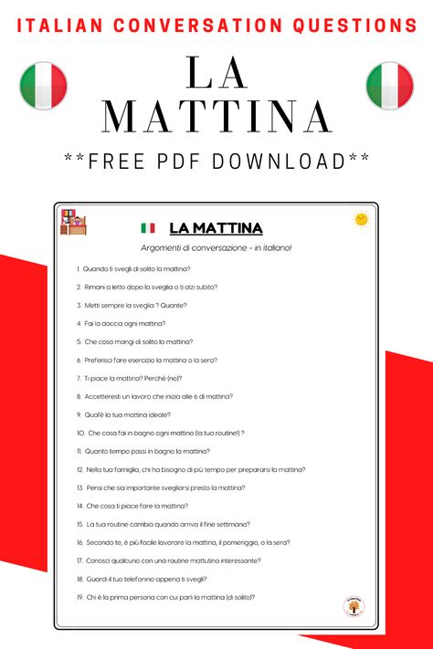 Italian Conversation Cards, Flashcard Ideas, Italian Worksheets, Italian Conversation, Beautiful Italian Words, Teaching Italian, Italian Verbs, Reflexive Verbs, Basic Italian