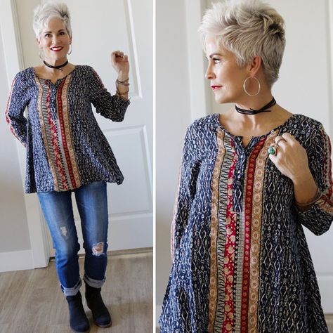 Boho Chic - Chic Over 50 Bohemian Schick, Boho Fashion Over 40, Stile Boho Chic, Moda Hippie, Look Boho Chic, Chic Over 50, Bohemian Mode, Mode Boho, 60 Fashion