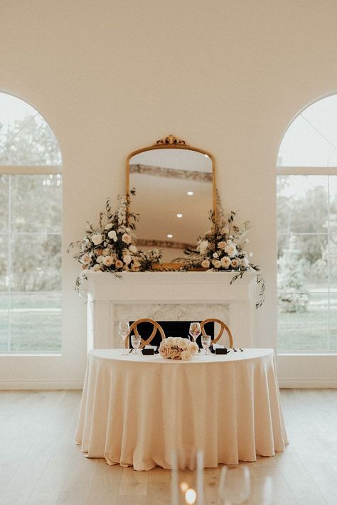 It's sweet, it's intimate, and it's one way you can sneek in a few more smooches on your day. If you're looking for inspo, this simple yet elegant table for two was one of our favourites. See more from this wedding on our website at the link below! Photo by: Hue of Blue Photography Simple Sweetheart Table, Elegant Sweetheart Table, Romantic Sweetheart Table, Sweatheart Table, Sweetheart Table Wedding, Table For Two, Blue Photography, Showit Website Template, Table Wedding