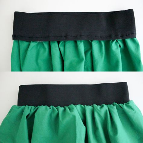 Exposed Elastic Waist Skirt Diy, How To Sew An Elastic Waistband Skirts, Elastic Waist Skirt Diy, Spider Outfit, Green Is My Favorite Color, Diy Clothes Patterns, Kids Clothes Diy, Elastic Waistband Skirt, Elastic Skirt