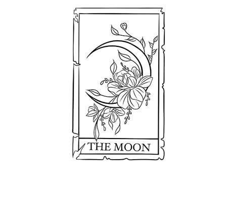 tattoo La Luna Tarot Card Tattoo, Sun Moon And Star Tarot Card Tattoo, The Moon Card Tattoo, Tarot Card Moon Tattoo, Sun And Moon Tarot Card Tattoo Simple, Tarot Card Tattoo The Moon, Tarot Card Tattoo Star, Moon Card Tattoo, Sun And Moon Tarot Card Tattoo