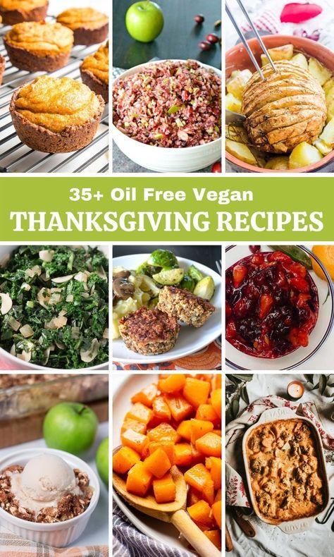 Looking for oil free Vegan Thanksgiving Recipes? I’ve got you covered here with delicious main dishes, tasty sides, delectable desserts and more! No need to miss out on Thanksgiving just because you’re following a plant based diet. These recipes will even make non-vegans drool! Whole Food Plant Based Thanksgiving Recipes, Whole Food Plant Based Thanksgiving, Plant Based Thanksgiving Sides, Plant Based Thanksgiving Dinner, No Oil Cooking, Vegan No Oil Recipes, Plant Based Thanksgiving Recipes, Plant Based Thanksgiving, Whole Foods Thanksgiving