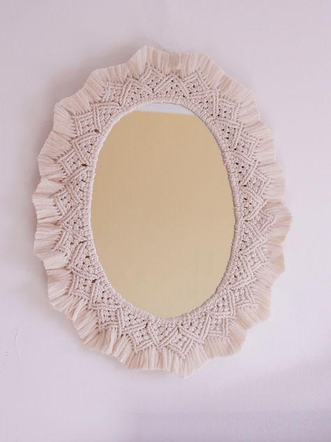 DETAIL:
Mirror size:
- Width: 15.7 inches (40 cm)
- Height: 19.7 inches (50 cm)
Full size:
- Width: 23,6 inches (60 cm)
- Height: 27.6 inches (70 cm)
Handmade 🤩
Materials: Cotton cord, Oval mirror

#boho #macrame #houseinterior #boholivingroom Mirror Macrame, Mirror Boho, Macrame Mirror, Flower Mirror, Wall Hanging Boho, Boho Macrame, Oval Mirror, Boho Living Room, Boho Wall Decor