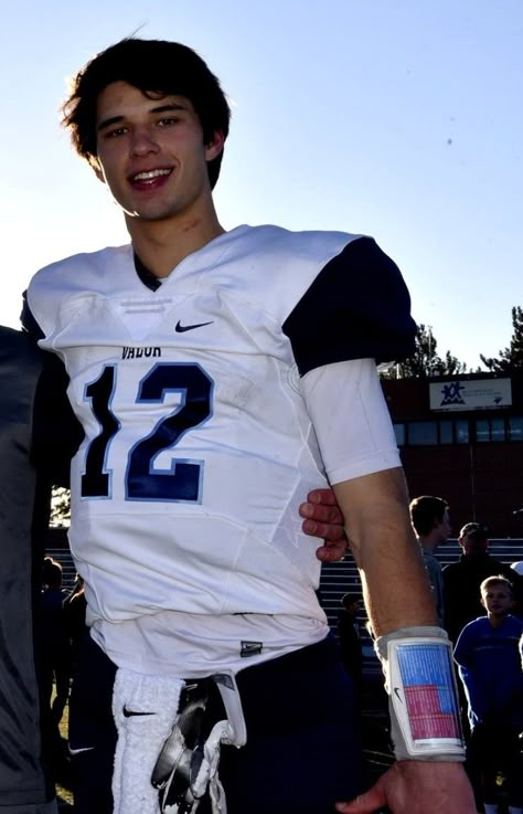 California Guys, Football Guy Aesthetic, Quarterback Aesthetic, Cute Football Boys, Dylan Mccaffrey, Dylan Mccaffrey Football, Highschool Football Player, American Football Midwest Emo, American Football Players High School